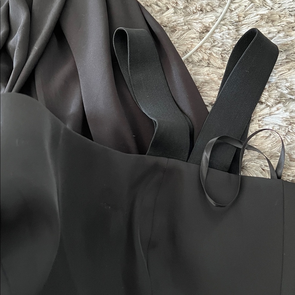 NWT BCBGMaxAzria “Roxana” One Shoulder Black Maxi Dress – Size 0 - Picture 10 of 12